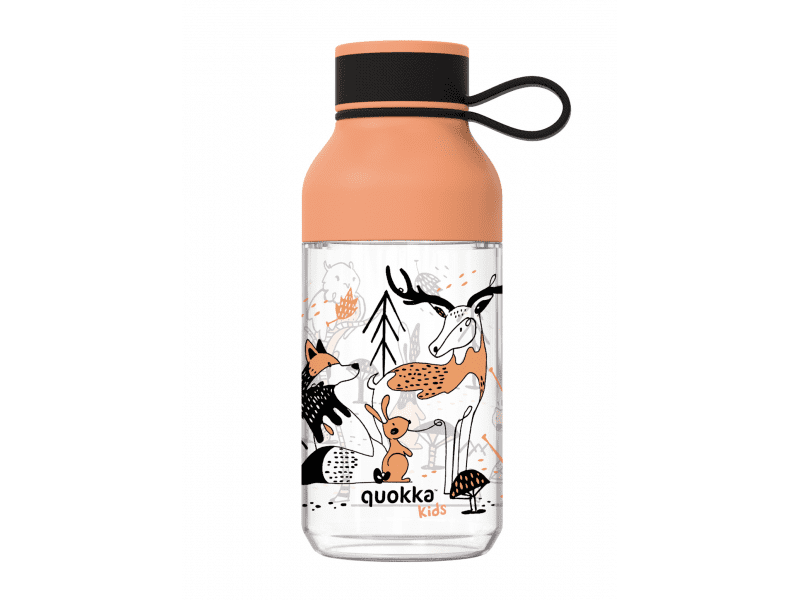 QUOKKA plastová láhev ICE KIDS S POUTKEM IN THE WOODS 430 ML