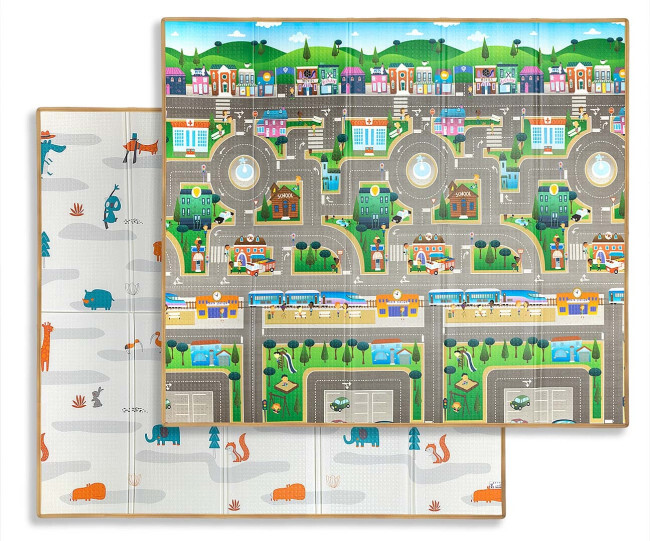 Hrací podložka pro děti Play City and Fields T1