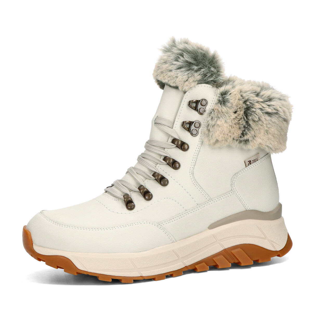 Rieker dámské kožené kotníkové boty - bílé - 36