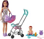 Mattel Barbie Chůva herní set Kočárek GXT34