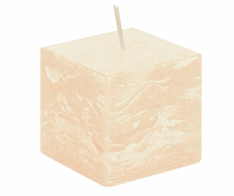 Svíčka kostka krémová rustikální 68/68/65 Gala kerzen