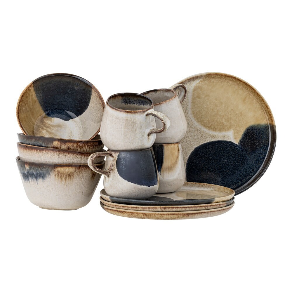 Kameninová jídelní sada 12 ks Jules – Bloomingville