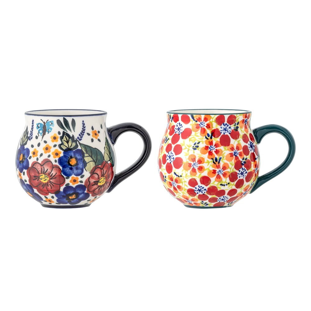 Hrnky v sadě 2 ks z kameniny 330 ml Florist – Bloomingville