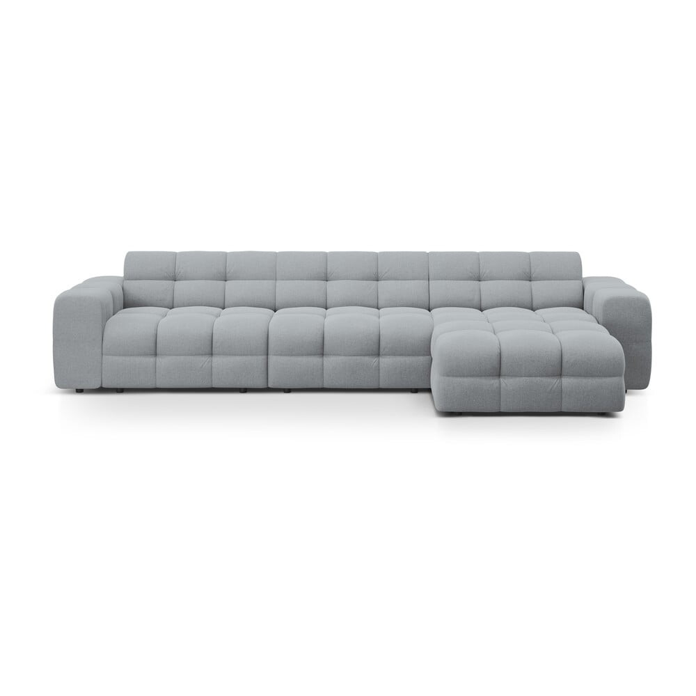 Šedá rohová pohovka (pravý roh/s lenoškou) Kendal – Micadoni