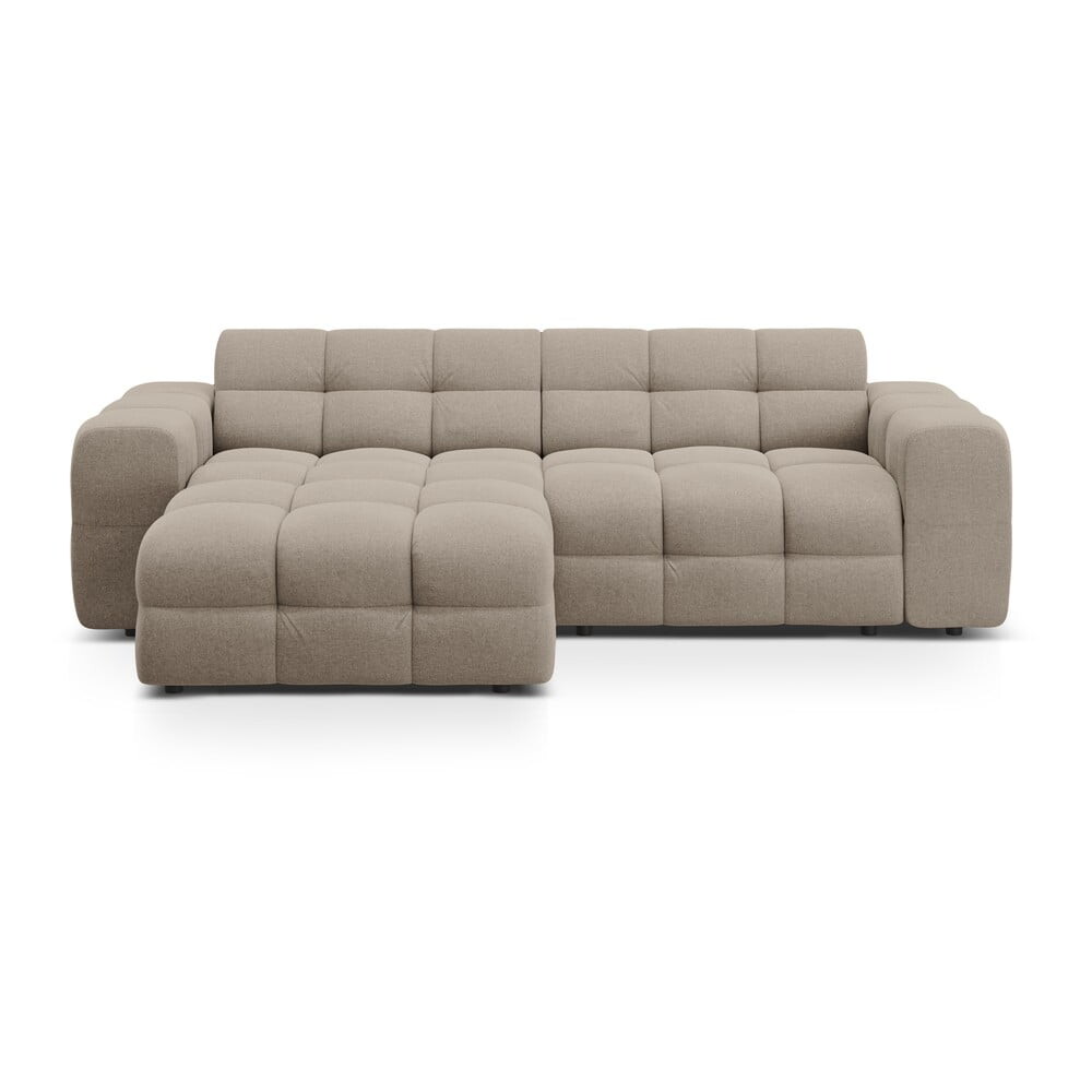 Hnědá rohová pohovka (levý roh/s lenoškou) Kendal – Micadoni