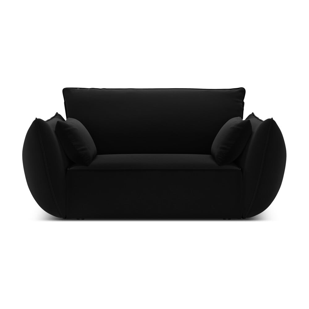 Černé sametové křeslo Vanda – Mazzini Sofas