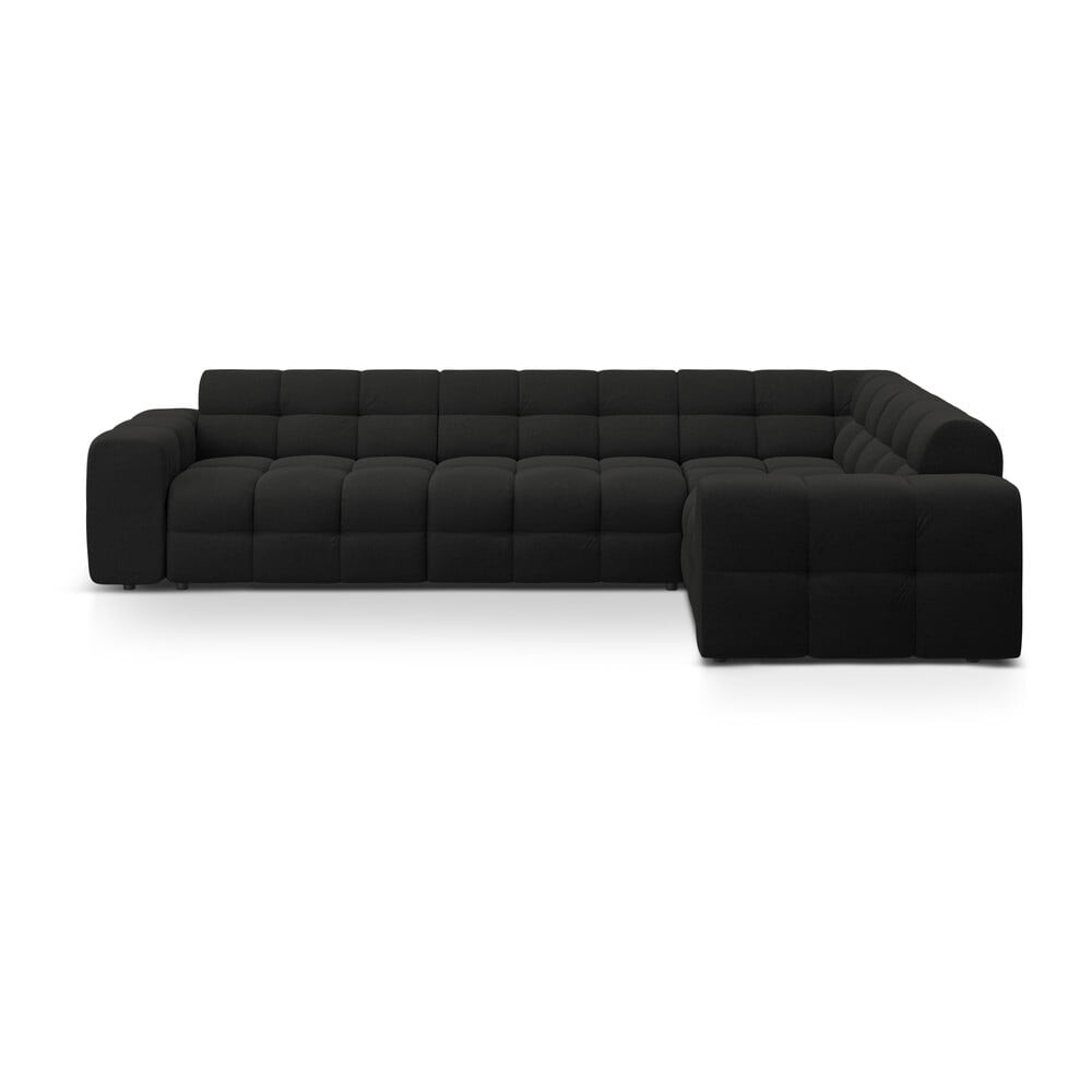 Černá rohová pohovka (pravý roh/do L) Kendal – Micadoni