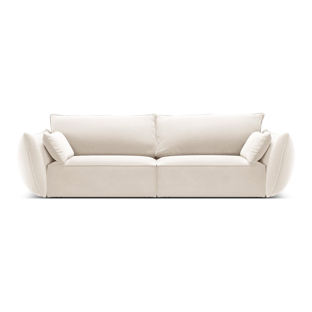 Béžová sametová pohovka 208 cm Vanda – Mazzini Sofas