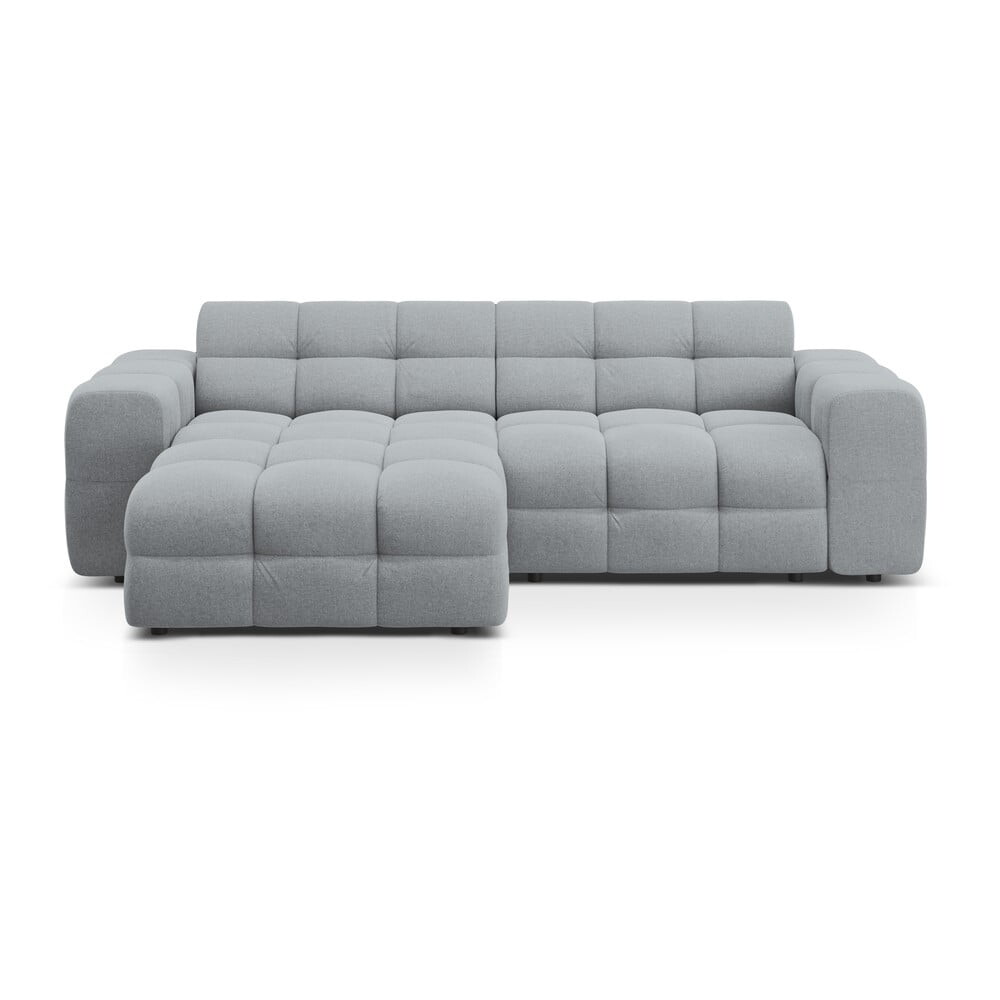 Šedá rohová pohovka (levý roh/s lenoškou) Kendal – Micadoni