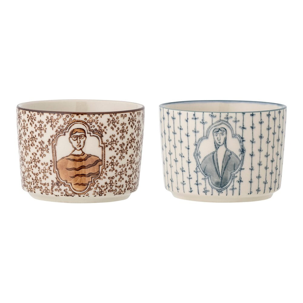 Krémové misky v sadě 2 ks z kameniny 230 ml Tonia – Bloomingville