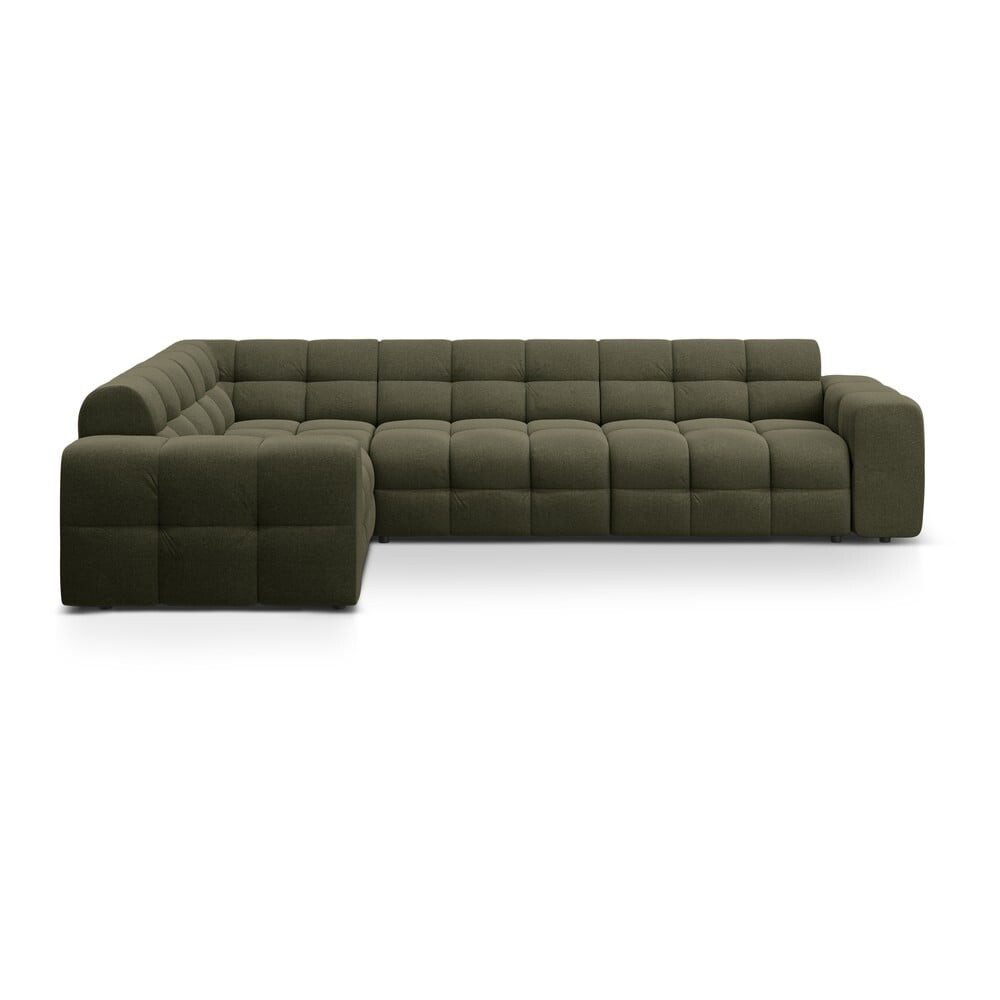 Zelená rohová pohovka (levý roh/do L) Kendal – Micadoni