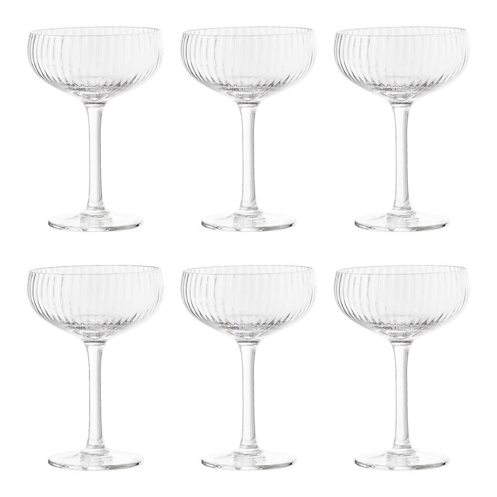 Skleničky v sadě 6 ks na sekt 250 ml Astrid – Bloomingville