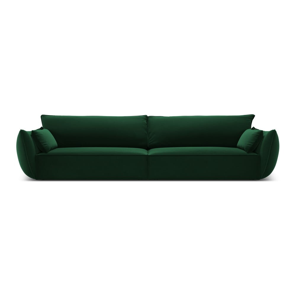 Tmavě zelená sametová pohovka 248 cm Vanda – Mazzini Sofas
