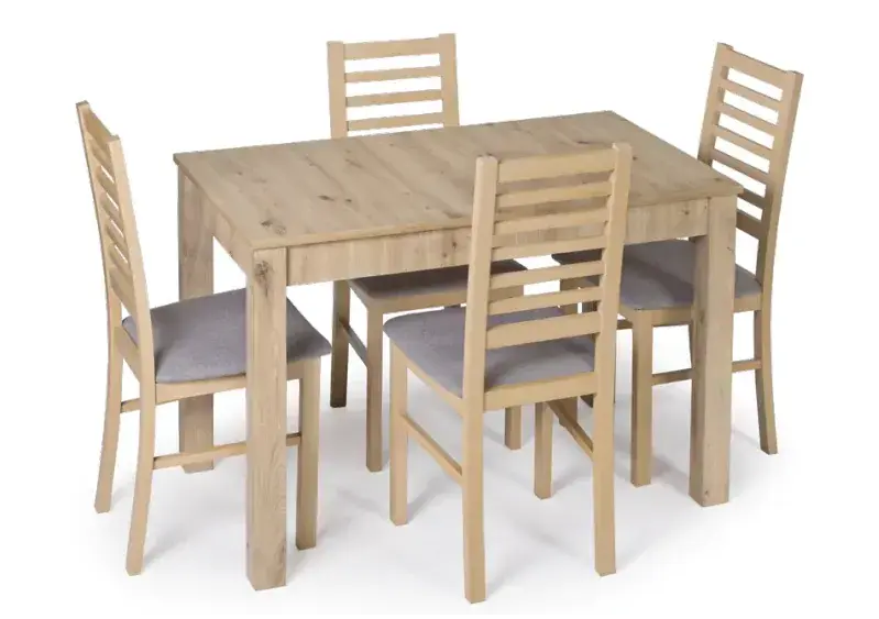 MIKO Rozkládací jídelní set - stůl TZ boční rozklad + židle KT 57