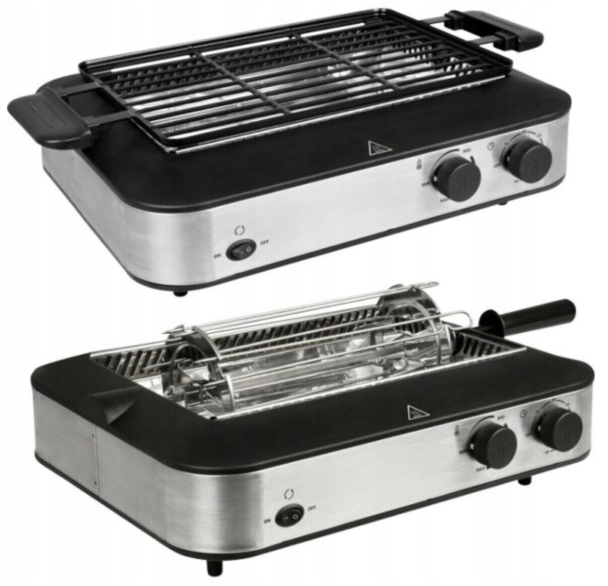 Tradiční elektrický gril Barbecue Bbq Mk 240 stříbrný/šedý 1600 W