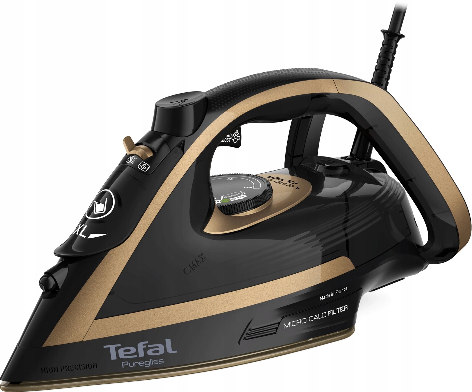 Napařovací Žehlička 3000W Žehlicí plocha Durilium AirGlide Tefal Puregliss FV8064
