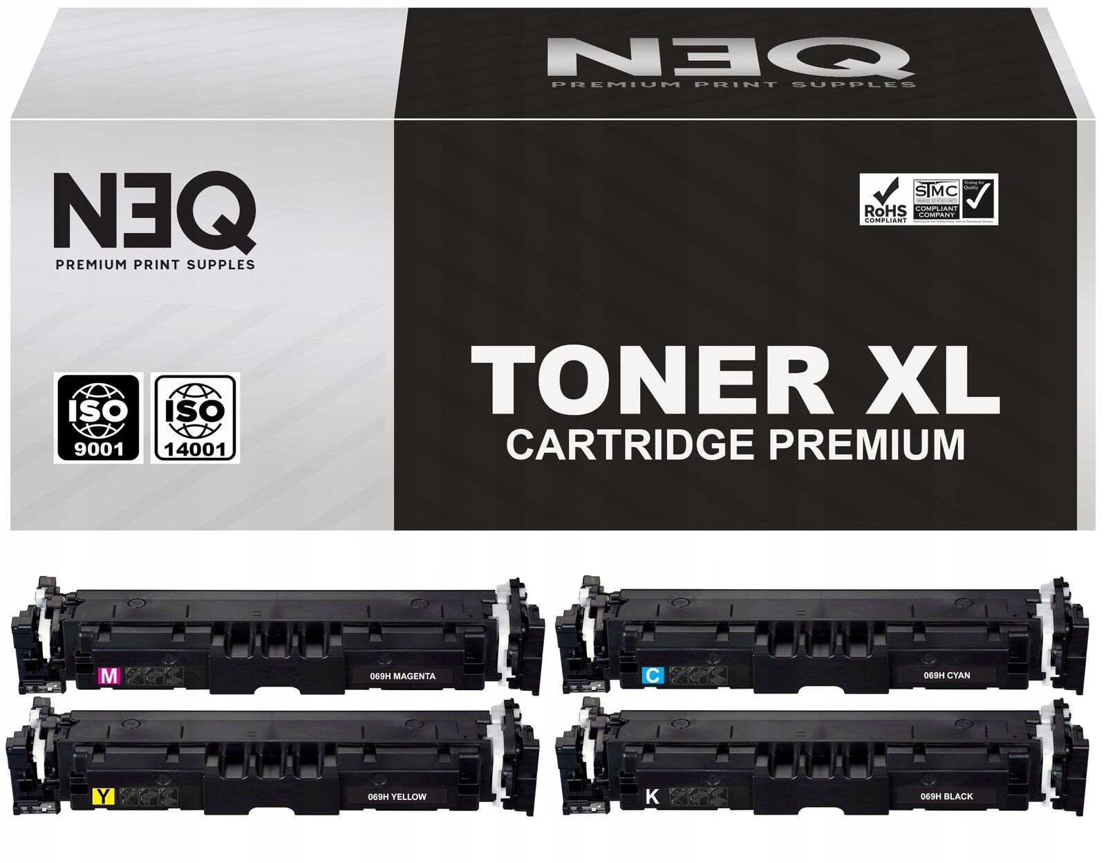 4x Toner Pro Canon i-SENSYS MF752Cdw MF754Cdw LBP673Cdw CRG-069H XL Set