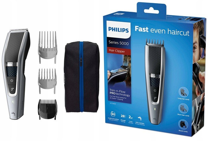 Zastřihovač vousů Philips HC5630, nástavce pouzdro, voděodolný