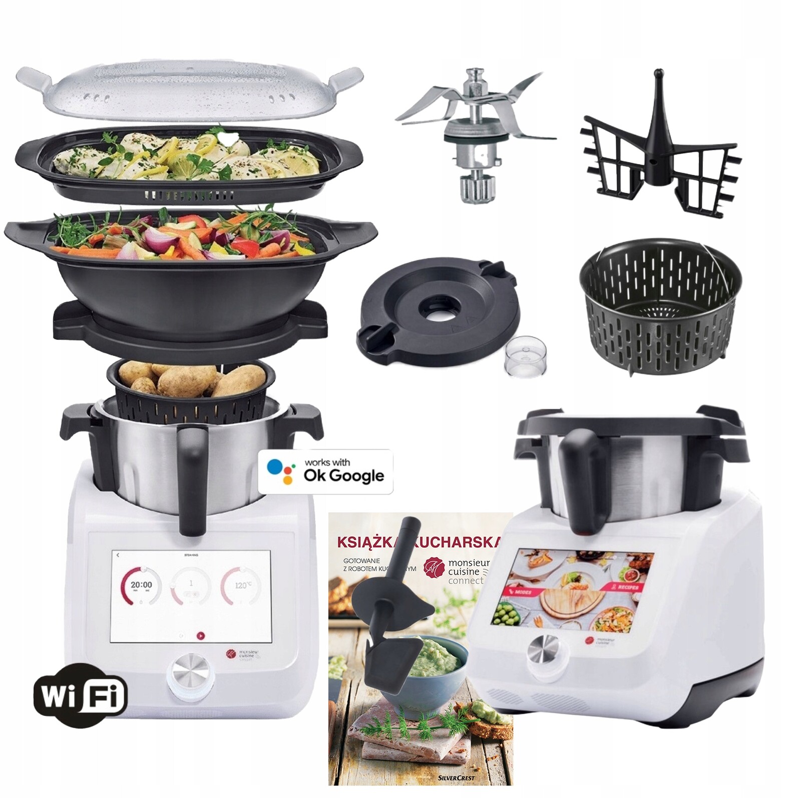 Kuchyňský Robot Lidlomix Monsieur Cuisine Smart Wi-Fi Novinka Set