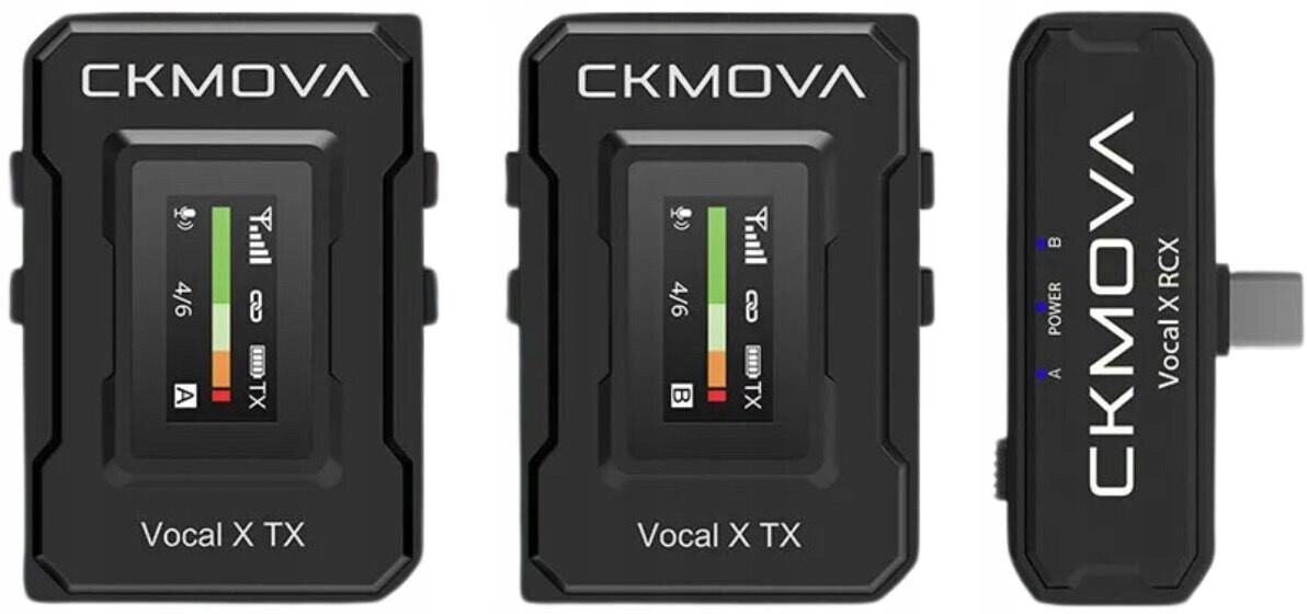 Dvojitý bezdrátový mikrofon na Usb-c – dosah 150 m Ckmova Vocal X V4 MK2