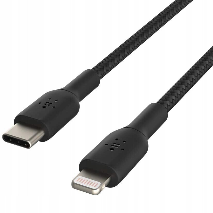 Kabel Belkin Boost Braided Usb-c Lightning, nylonový oplet, 30W, 2m