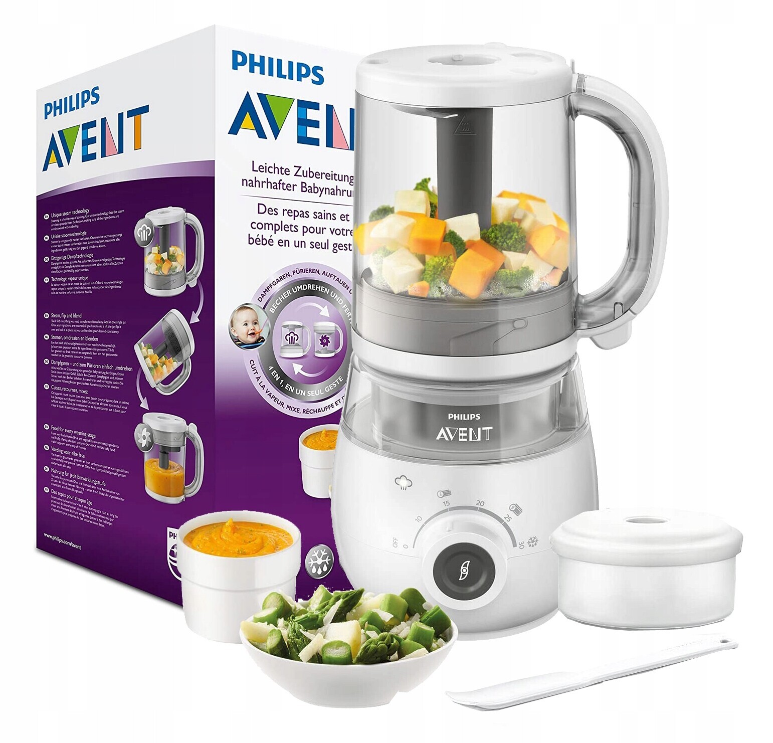 Stolní Mixér Philips Avent SCF883/01 Parní Mixér 4 V 1 400 W Bílý