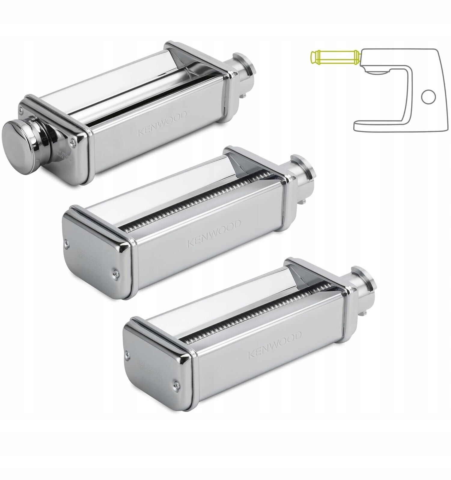 3 x nástavce na těstoviny pro kuchyňský robot Kenwood Sense kMix Kvc Kvl