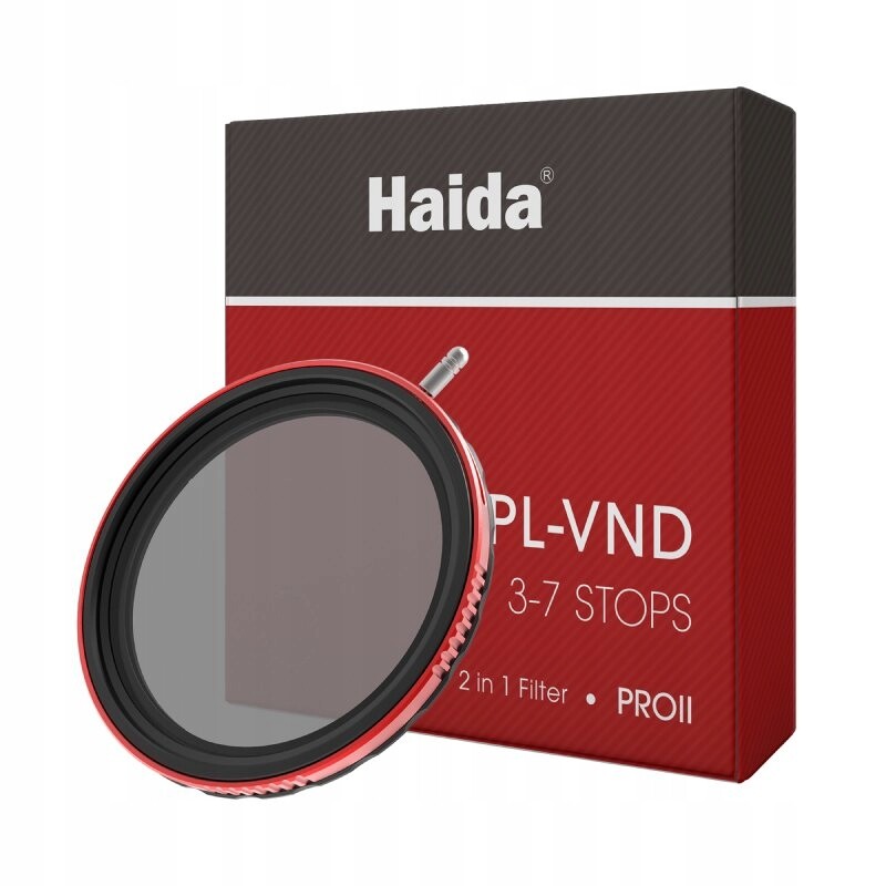 Šedý nastavitelný filtr s polarizací Haida Proii Vnd Cpl (3-7 stop) 86 mm