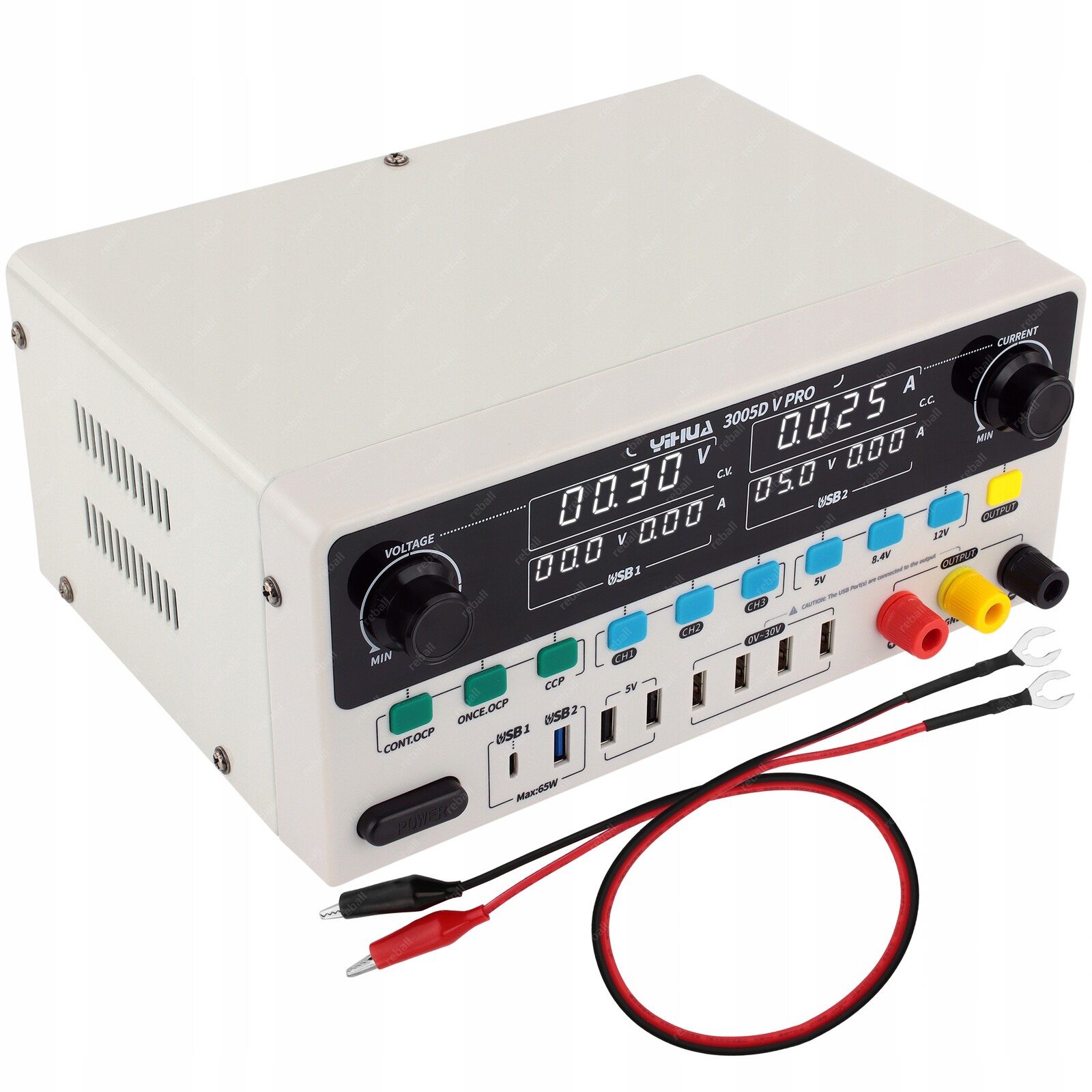 Výkonný Laboratorní Napájecí Zdroj Yihua 3005D-V Pro Ocp Ccp 30V 5A Usb-c 335W