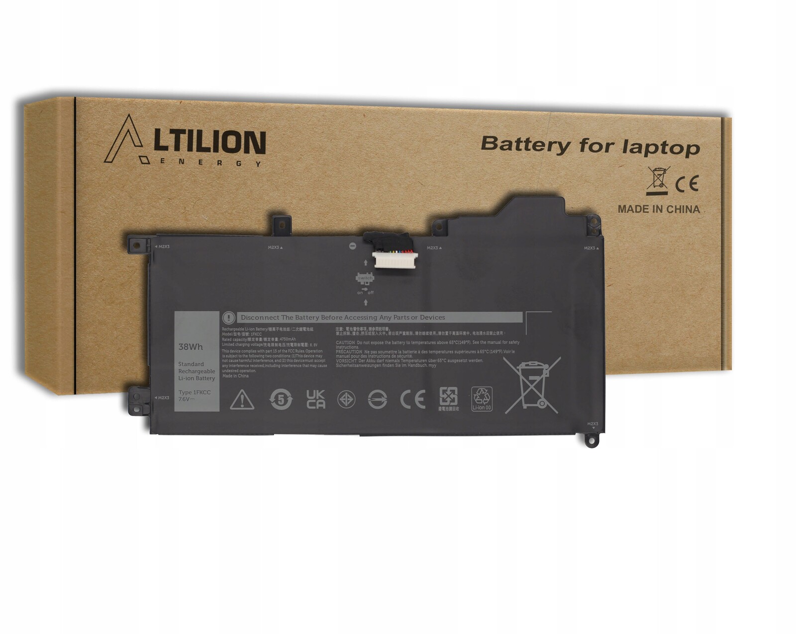 Baterie 1FKCC pro Dell Latitude 12 5295 7200 7210 2 v 1