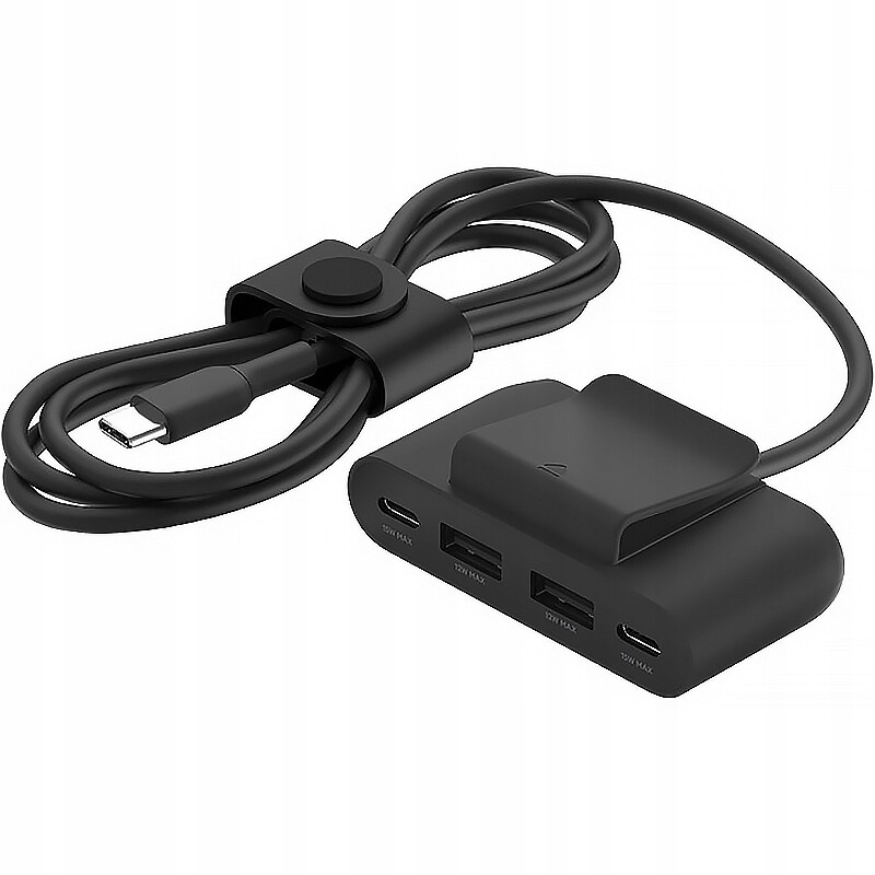 Rozbočovač, 30W Usb-c Pd hub na 2x Usb-c a 2x Usb-a, Belkin BUZ001 2m