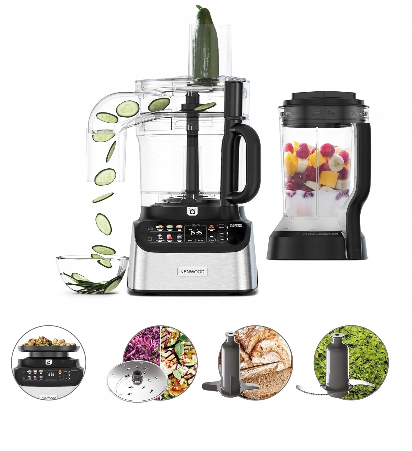 Kenwood MultiPro OneTouch FDM73 Multifunkční kuchyňský robot s 13 doplňky