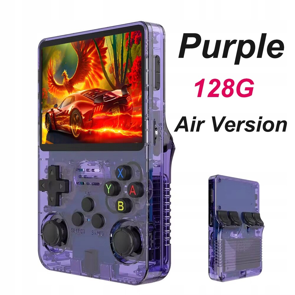 Konzole R36S Verze Air Pro Retro Hry 20000 Hra 128GB Fialová