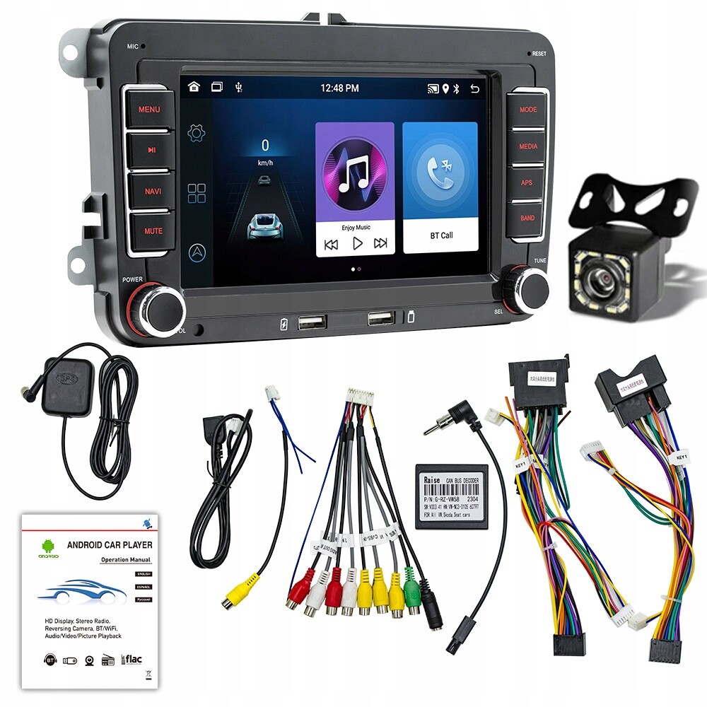 Rádio Navigace Android Vw Passat B6 B7 Golf 5 6 Tiguan Touran Caddy 64GB