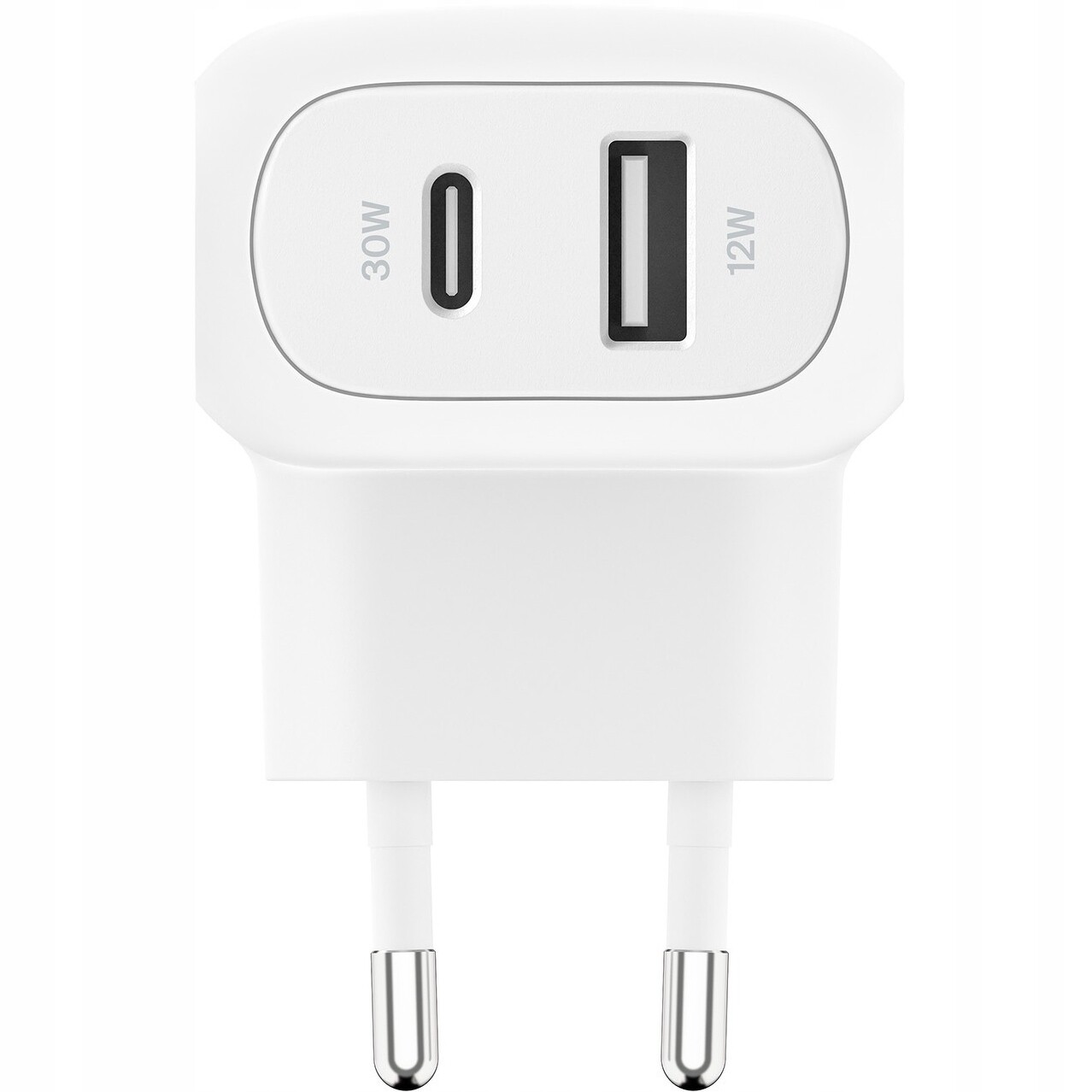 Belkin – úhlová síťová nabíječka, Usb-c Pd 3.1 Pps 3A 30W Usb-a 12W
