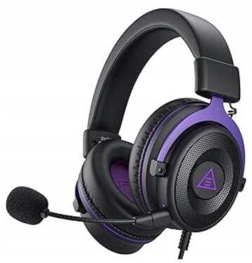 Sluchátka Eksa E900 3,5 mm Fialový mikrofon Pc Xbox PS5