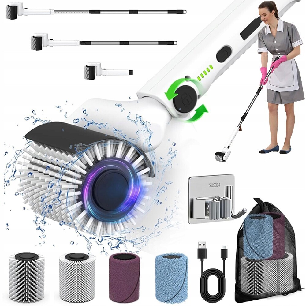 Elektrický Rotační Kartáč Pro Čištění, Bezdrátový Mop 4V1