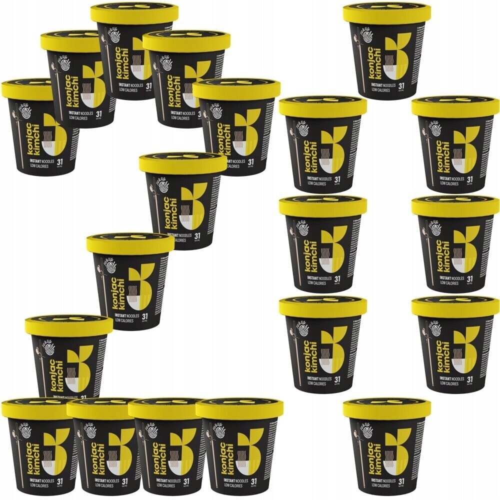 20 x Bezlepkové těstoviny Konjacová mouka s omáčkou Kimchi Keto 162 g Fit&life