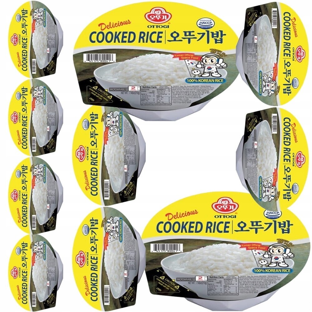 10x Korejská vařená rýže připravená k jídlu Instantní miska 210 g Ottogi