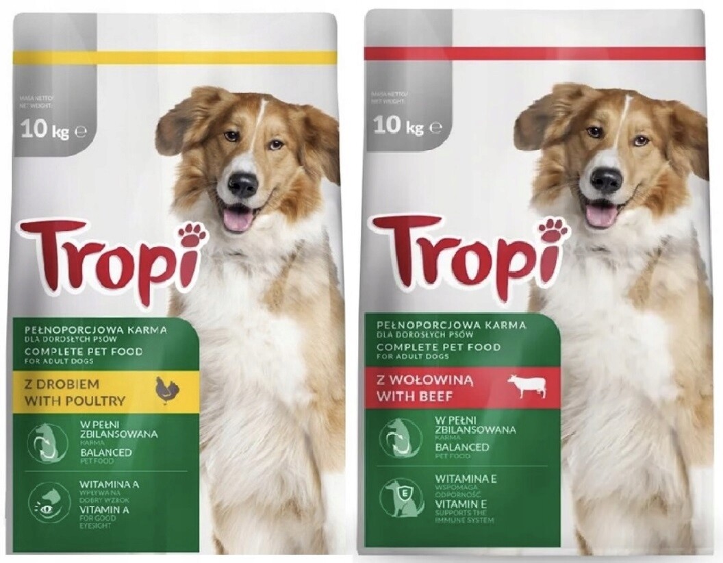 Tropi krmivo suchá drůbež 10 kg x 2 ks
