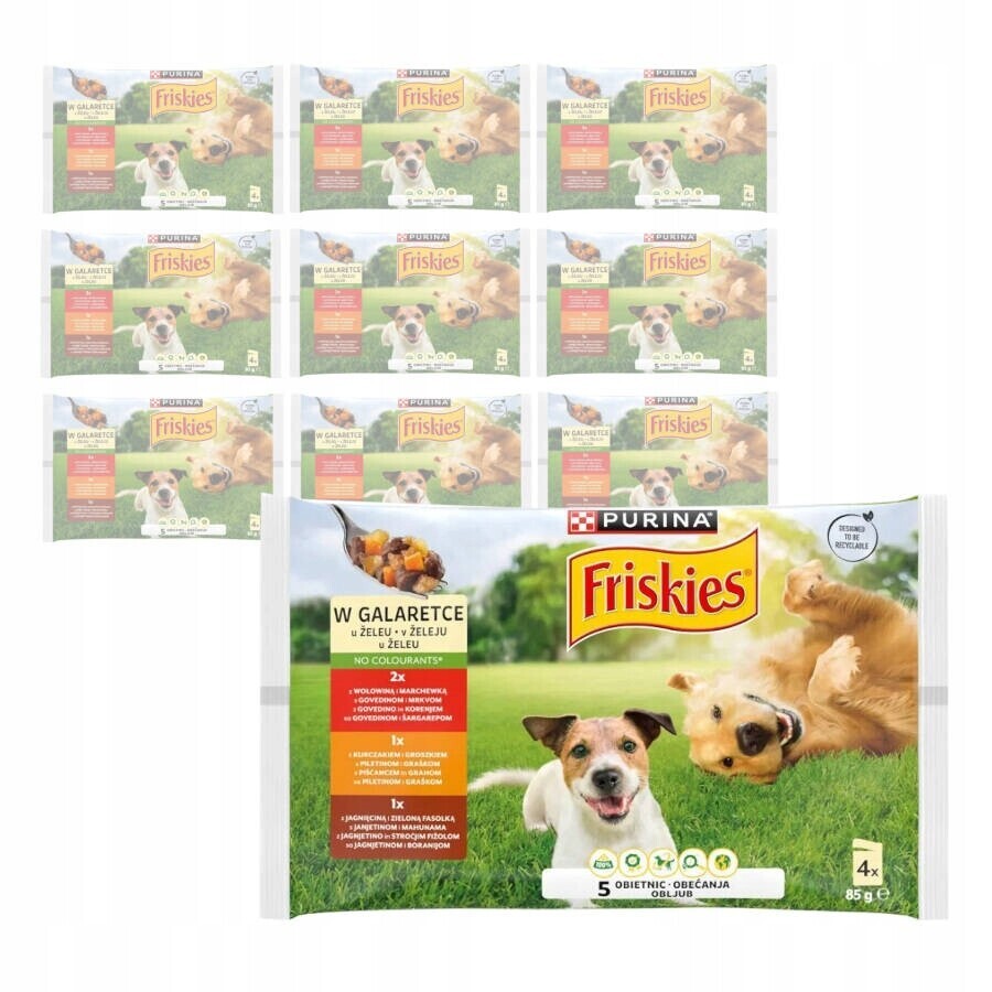 Purina Friskies Vlhké Krmivo pro psa Mix Chutí v želé 40x85 g