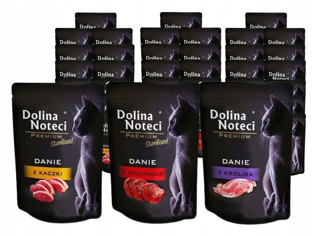 Mokré krmivo pro kočky Dolina Noteci Premium Danie MIX 3 příchutí 40x85 g