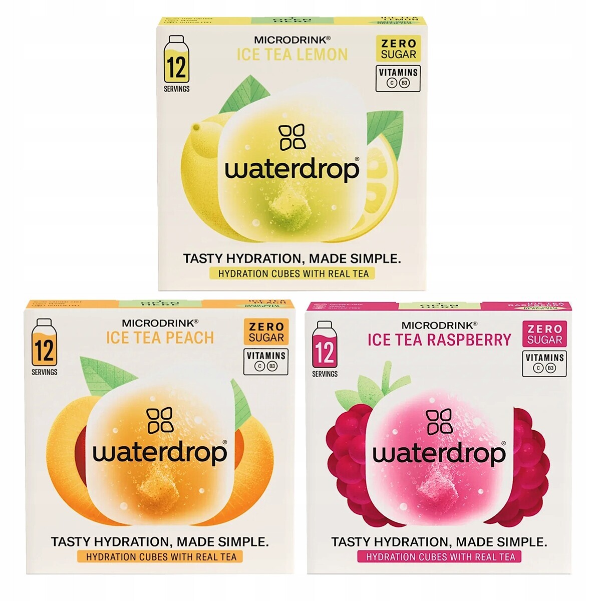 Waterdrop Microdrink Peach Lemon Raspberry Ice Tea Set