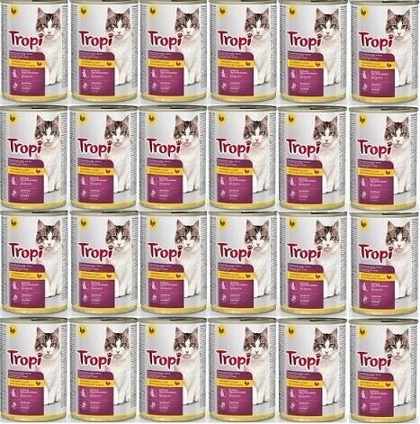 Krmivo mokré pro kočky Tropi s drůbeží 24 ks x 415 g drůbež kočka