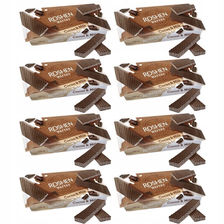 Balíček oplatek Choco Milk kakaové mléčné 16x216 g Roshen