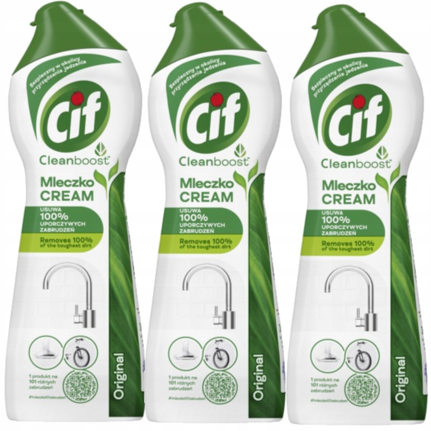 Cif Mléko na čištění znečištěných povrchů Original 250 ml 3 ks