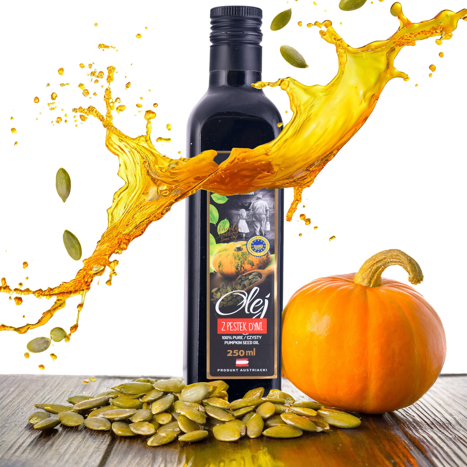Originální štýrský dýňový olej Rakousko Nejlepší