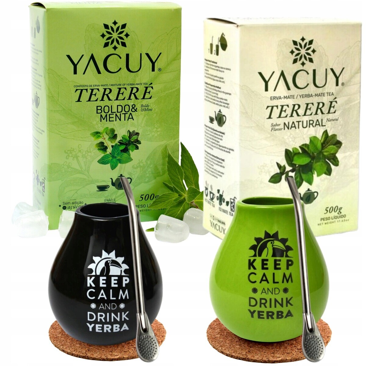 Yerba maté na léto pro dva Terere Yacuy Brazílie 2 x 500g příslušenství