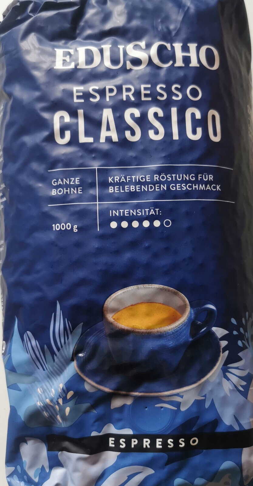 Káva zrnková Eduscho Espresso Classico 1 Kg Dovoz z Rakouska.