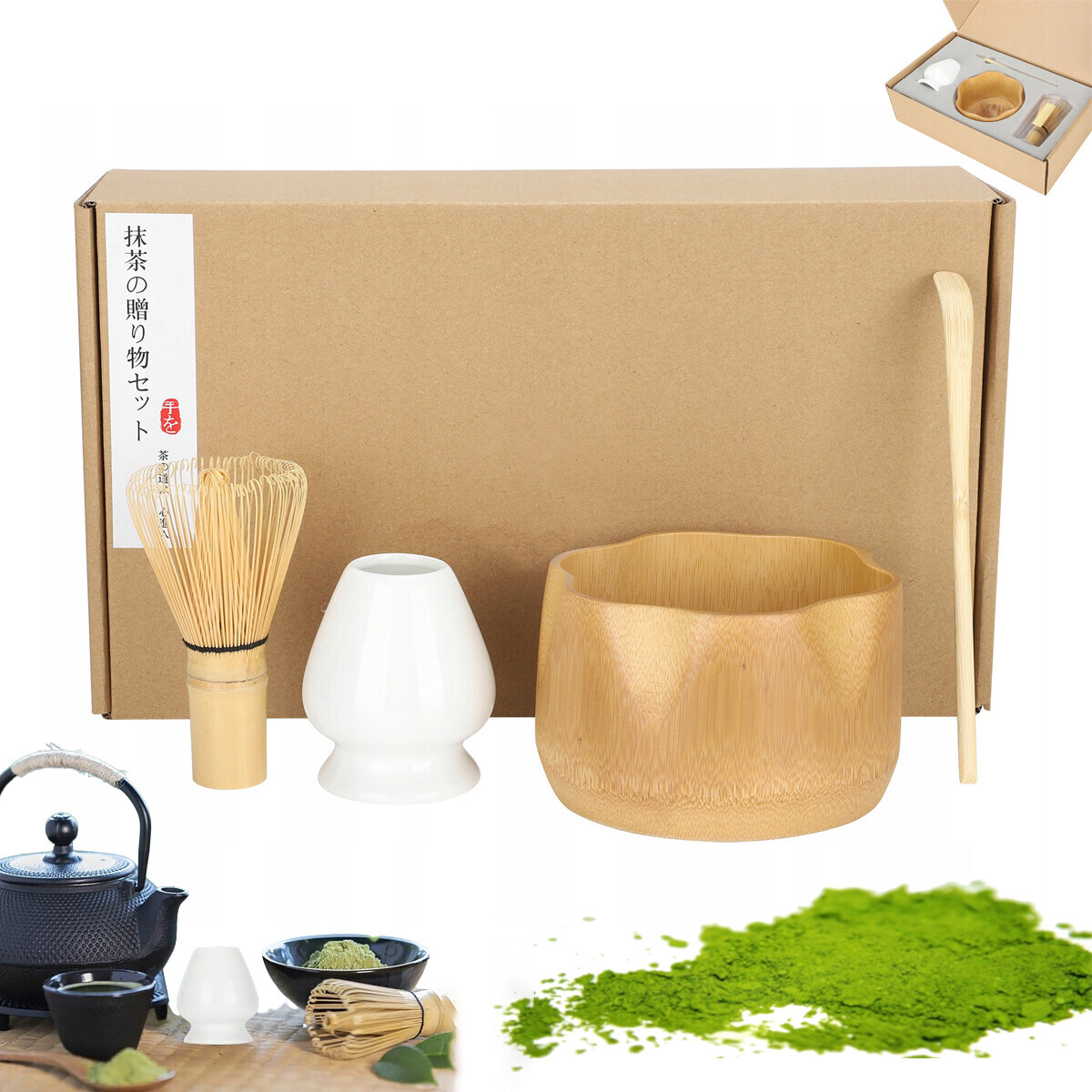 Dárková Sada Na Čaj Matcha 4KS Sada Nástrojů Matcha